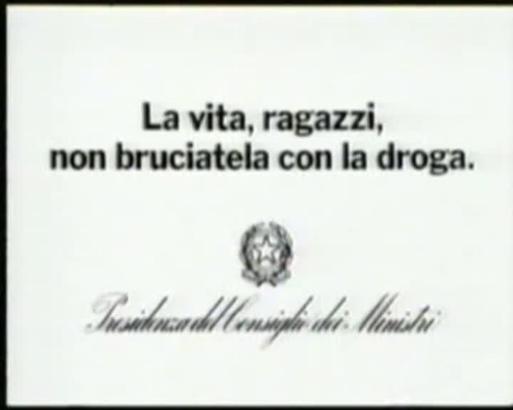 Presidenza Del Consiglio Dei Ministri Campagna Contro L’Uso Della Droga